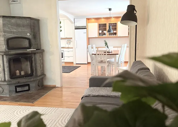 Spacious House 160m2 With Own Sauna, Free Parking, Private Yard Area Apartament Rovaniemi